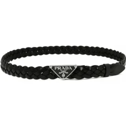 Prada - Black Braided Leather Belt - Prada Exclusive Luxury Collection - Avvenice