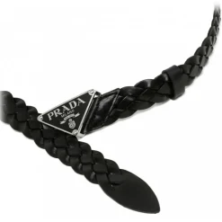 Prada - Black Braided Leather Belt - Prada Exclusive Luxury Collection - Avvenice