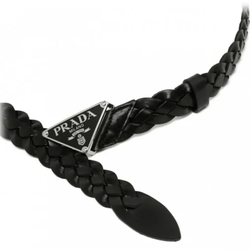 Prada - Black Braided Leather Belt - Prada Exclusive Luxury Collection - Avvenice