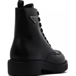 Prada - Black Leather Boots - Prada Exclusive Luxury Collection - Avvenice