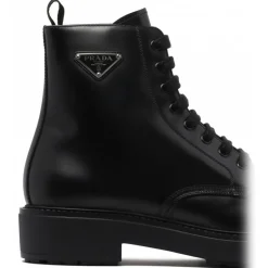 Prada - Black Leather Boots - Prada Exclusive Luxury Collection - Avvenice