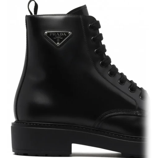 Prada - Black Leather Boots - Prada Exclusive Luxury Collection - Avvenice