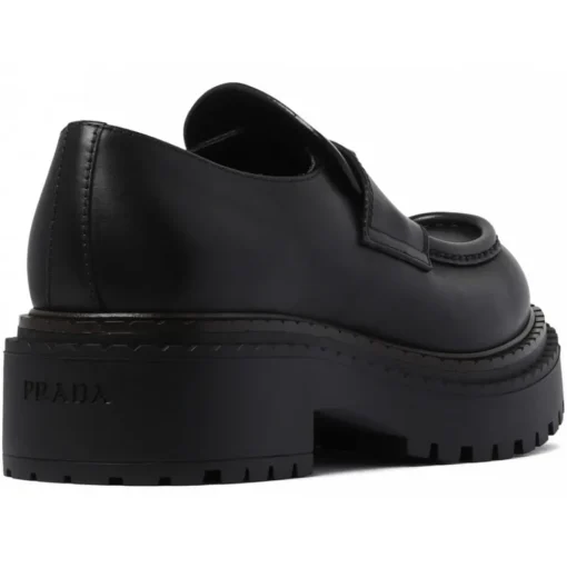 Prada - Black Leather Loafers - Prada Exclusive Luxury Collection - Avvenice