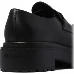 Prada - Black Leather Loafers - Prada Exclusive Luxury Collection - Avvenice