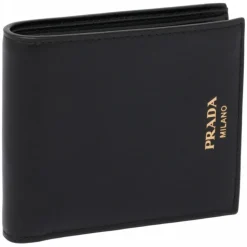 Prada - Black Leather Wallet - Prada Exclusive Luxury Collection - Avvenice