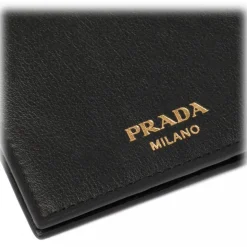 Prada - Black Leather Wallet - Prada Exclusive Luxury Collection - Avvenice