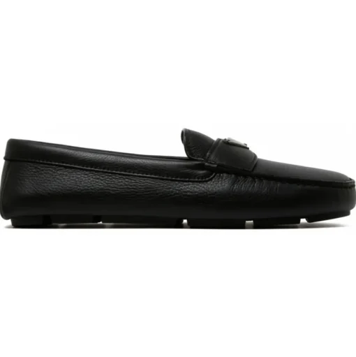Prada - Black Triangle Logo Loafers - Prada Exclusive Luxury Collection - Avvenice