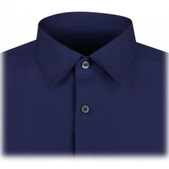 Prada - Blue Poplin Shirt - Prada Exclusive Luxury Collection - Avvenice