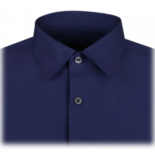 Prada - Blue Poplin Shirt - Prada Exclusive Luxury Collection - Avvenice