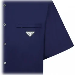 Prada - Blue Poplin Shirt - Prada Exclusive Luxury Collection - Avvenice
