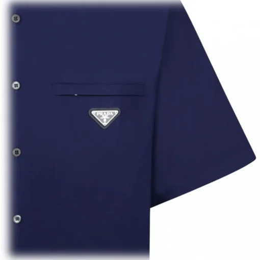Prada - Blue Poplin Shirt - Prada Exclusive Luxury Collection - Avvenice