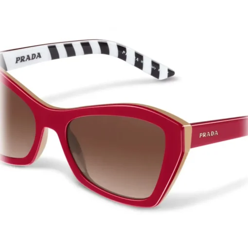 Prada - Cat Eye Sunglasses - Ruby Red Sandy Beige - Prada Collection - Sunglasses - Prada Eyewear - Avvenice