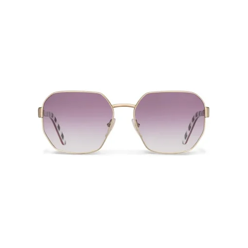 Prada - Geometric Shape Sunglasses - Plum Pale Gold - Prada Collection - Sunglasses - Prada Eyewear - Avvenice