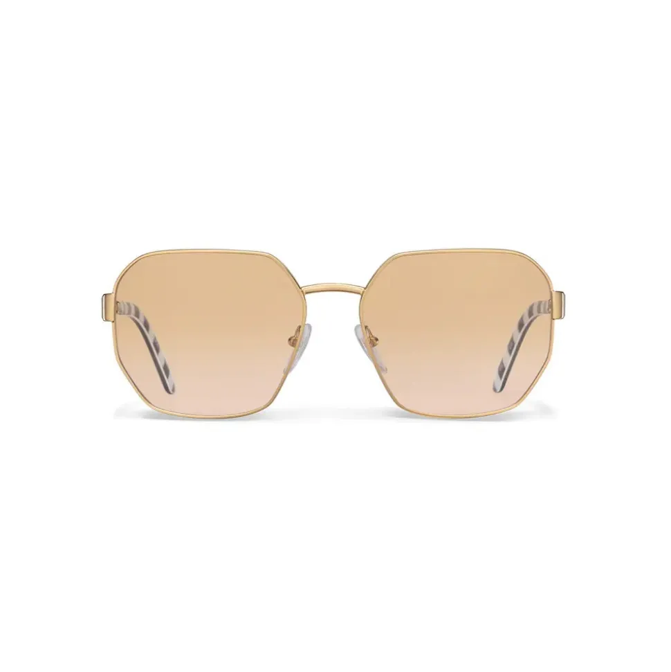 Prada - Geometric Shape Sunglasses - Gold - Prada Collection - Sunglasses - Prada Eyewear - Avvenice