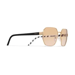 Prada - Geometric Shape Sunglasses - Gold - Prada Collection - Sunglasses - Prada Eyewear - Avvenice
