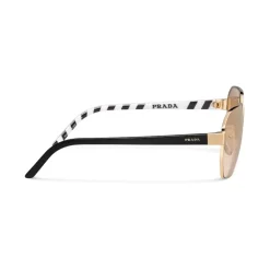 Prada - Geometric Shape Sunglasses - Gold - Prada Collection - Sunglasses - Prada Eyewear - Avvenice