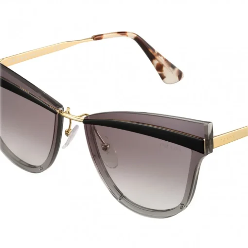 Prada - Prada Cinéma - Black & Pale Gold Cat Eye Sunglasses - Prada Cinéma Collection - Sunglasses - Prada Eyewear - Avvenice