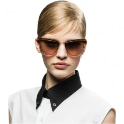 Prada - Prada Cinéma - Black & Pale Gold Cat Eye Sunglasses - Prada Cinéma Collection - Sunglasses - Prada Eyewear - Avvenice