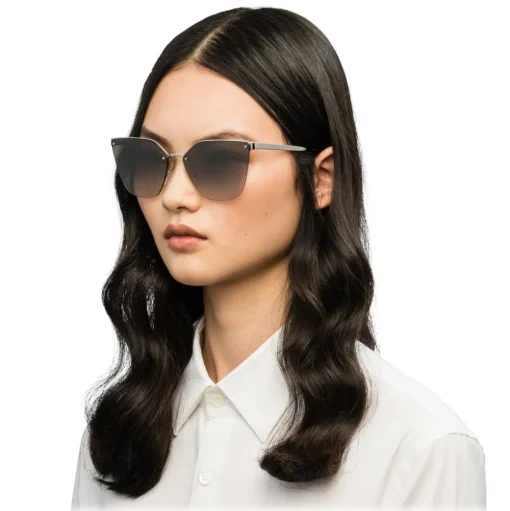 Prada - Prada Cinéma - Steel Irregular Cat Eye Sunglasses - Prada Cinéma Collection - Sunglasses - Prada Eyewear - Avvenice