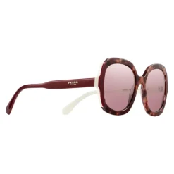 Prada - Prada Collection - White Turtle Orchid Cerise Square Sunglasses - Prada Collection - Sunglasses - Prada Eyewear - Avvenice