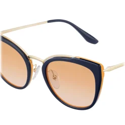 Prada - Prada Collection - Black and Soleil Round Cat Eye Sunglasses - Prada Collection - Sunglasses - Prada Eyewear - Avvenice