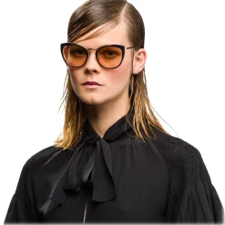 Prada - Prada Collection - Black and Soleil Round Cat Eye Sunglasses - Prada Collection - Sunglasses - Prada Eyewear - Avvenice