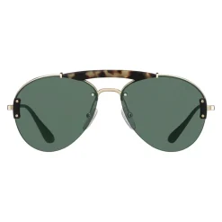 Prada - Prada Collection - Gold and Tortoise Aviator Top Bar Sunglasses - Prada Collection - Sunglasses - Prada Eyewear - Avvenice