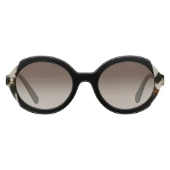 Prada - Prada Collection - Black Astral Talc Tortoise Round Sunglasses - Alternative Fit - Sunglasses - Prada Eyewear - Avvenice