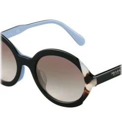 Prada - Prada Collection - Black Astral Talc Tortoise Round Sunglasses - Alternative Fit - Sunglasses - Prada Eyewear - Avvenice
