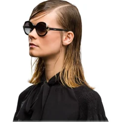 Prada - Prada Collection - Black Astral Talc Tortoise Round Sunglasses - Alternative Fit - Sunglasses - Prada Eyewear - Avvenice