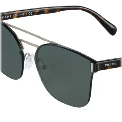 Prada - Prada Collection - Anthracite Square Top Bar Sunglasses - Prada Collection - Sunglasses - Prada Eyewear - Avvenice
