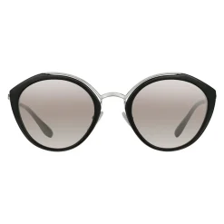 Prada - Prada Collection - Black and White Round Cat Eye Sunglasses - Prada Collection - Sunglasses - Prada Eyewear - Avvenice