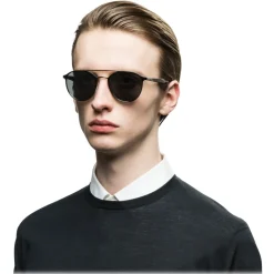 Prada - Prada Collection - Black Round Double Deck Sunglasses - Prada Collection - Sunglasses - Prada Eyewear - Avvenice