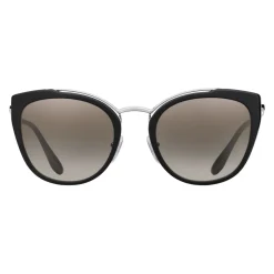 Prada - Prada Collection - Black and White Round Cat Eye Sunglasses - Prada Collection - Sunglasses - Prada Eyewear - Avvenice