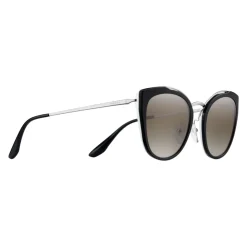 Prada - Prada Collection - Black and White Round Cat Eye Sunglasses - Prada Collection - Sunglasses - Prada Eyewear - Avvenice