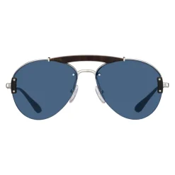 Prada - Prada Collection - Steel and Tortoise Aviator Top Bar Sunglasses - Prada Collection - Sunglasses - Prada Eyewear - Avvenice