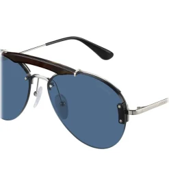 Prada - Prada Collection - Steel and Tortoise Aviator Top Bar Sunglasses - Prada Collection - Sunglasses - Prada Eyewear - Avvenice