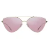 Prada - Prada Collection - Pale Gold Cat Eye Flat Sunglasses - Prada Collection - Sunglasses - Prada Eyewear - Avvenice
