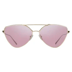Prada - Prada Collection - Pale Gold Cat Eye Flat Sunglasses - Prada Collection - Sunglasses - Prada Eyewear - Avvenice