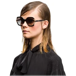 Prada - Prada Collection - Black Astral Talc Tortoise Square Sunglasses - Alternative Fit - Sunglasses - Prada Eyewear - Avvenice
