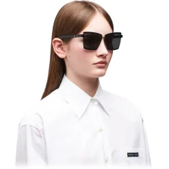 Prada - Prada Duple - Rectangular Sunglasses - Black - Prada Collection - Sunglasses - Prada Eyewear - Avvenice