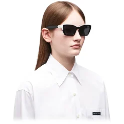 Prada - Prada Duple - Rectangular Sunglasses - Black White - Prada Collection - Sunglasses - Prada Eyewear - Avvenice