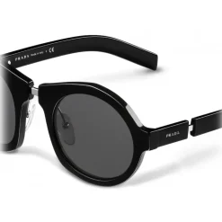 Prada - Prada Duple - Round Sunglasses - Black - Prada Collection - Sunglasses - Prada Eyewear - Avvenice