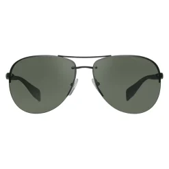 Prada - Prada Linea Rossa Collection - Black Aviator Sunglasses - Prada Collection - Sunglasses - Prada Eyewear - Avvenice