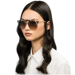 Prada - Prada Ornate - Turtle Talco Crystal Cat Eye Sunglasses - Prada Ornate Collection - Sunglasses - Prada Eyewear - Avvenice