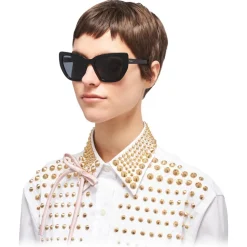 Prada - Prada Postcard - Cat Eye Sunglasses - Black - Prada Collection - Sunglasses - Prada Eyewear - Avvenice