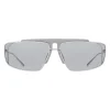 Prada - Prada Runway - Steel and Black Square Top Bar Sunglasses - Prada Runway Collection - Sunglasses - Prada Eyewear - Avvenice