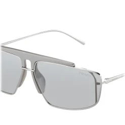 Prada - Prada Runway - Steel and Black Square Top Bar Sunglasses - Prada Runway Collection - Sunglasses - Prada Eyewear - Avvenice