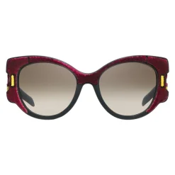 Prada - Prada Tapestry - Amarena Velvet Cat Eye Sunglasses - Prada Tapestry Collection - Sunglasses - Prada Eyewear - Avvenice