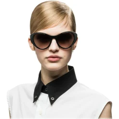 Prada - Prada Tapestry - Black Cat Eye Sunglasses - Prada Tapestry Collection - Sunglasses - Prada Eyewear - Avvenice